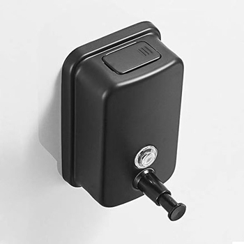 Επιτοίχιος δοχέας σαπουνιού από ανοξείδωτο ατσάλι 201/304, χειροκίνητος μηχανισμός ώθησης, εγκατάσταση με τρύπημα, μοντέρνο μινιμαλιστικό στυλ, κατάλληλο για ξενοδοχεία και μπάνια