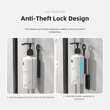 Θήκη σαπουνιού και ράγα αφρόλουτρων τοίχου, μοντέρνου στυλ — (ABS; χειροκίνητο πάτημα; τοποθέτηση στον τοίχο; κατάλληλο για ξενοδοχειακό μπάνιο)