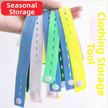 Poliesterio diržų laikymo rinkinys susuktoms drabužiams laikyti ir tvarkyti