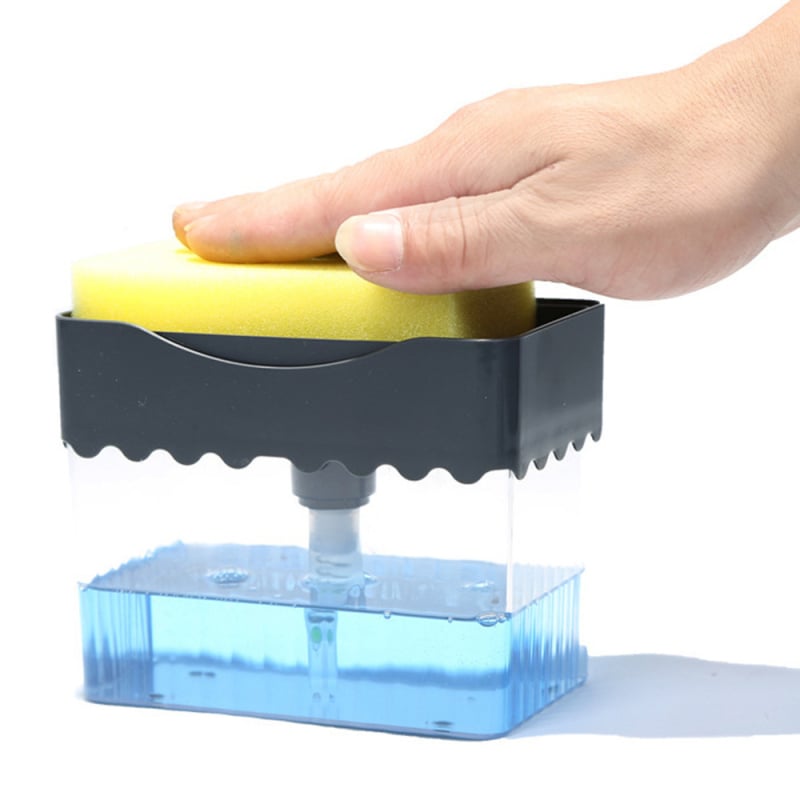 Κουτί πλήρωσης υγρών με χειροκίνητο πάτημα για απορρυπαντικά - Υλικό: PP + σφουγγάρι, Βάρος: 159 g, Διαδικασία: έγχυση, Στυλ: μοντέρνος μινιμαλισμός
