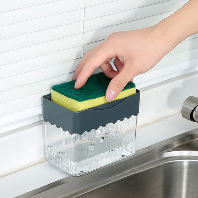 Κουτί πλήρωσης υγρών με χειροκίνητο πάτημα για απορρυπαντικά - Υλικό: PP + σφουγγάρι, Βάρος: 159 g, Διαδικασία: έγχυση, Στυλ: μοντέρνος μινιμαλισμός