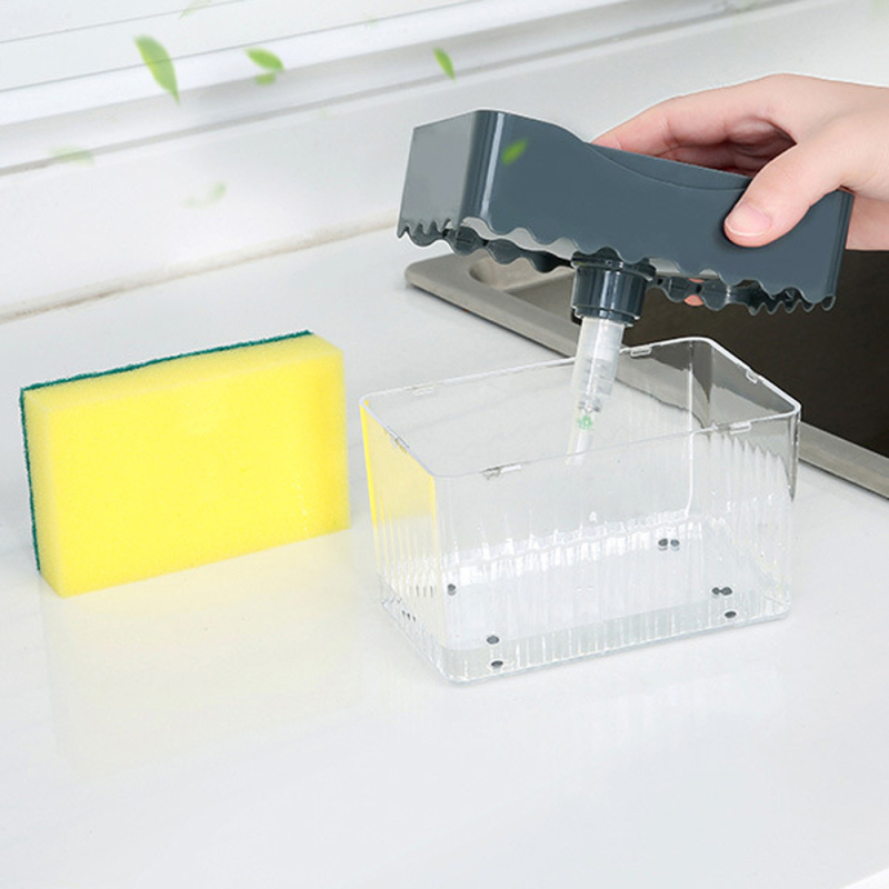 Κουτί πλήρωσης υγρών με χειροκίνητο πάτημα για απορρυπαντικά - Υλικό: PP + σφουγγάρι, Βάρος: 159 g, Διαδικασία: έγχυση, Στυλ: μοντέρνος μινιμαλισμός