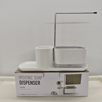 Dispenser tekućeg deterdženta za kuhinju na radnu ploču, ABS materijal, ručni pritisak, stolna montaža, težina 183 g, moderan minimalistički stil