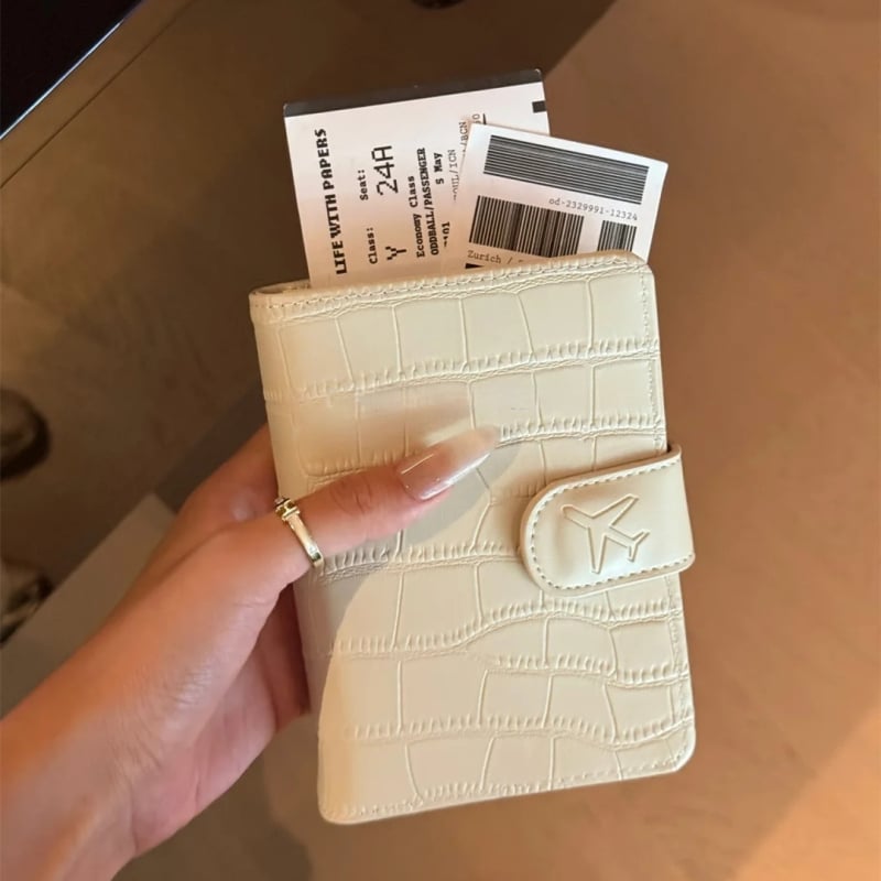 Δερμάτινος φορέας διαβατηρίου και εγγράφων από PU με μοτίβο κροκοδείλου; αντικλοπής; επεκτεινόμενη χωρητικότητα; unisex; για καθημερινή χρήση