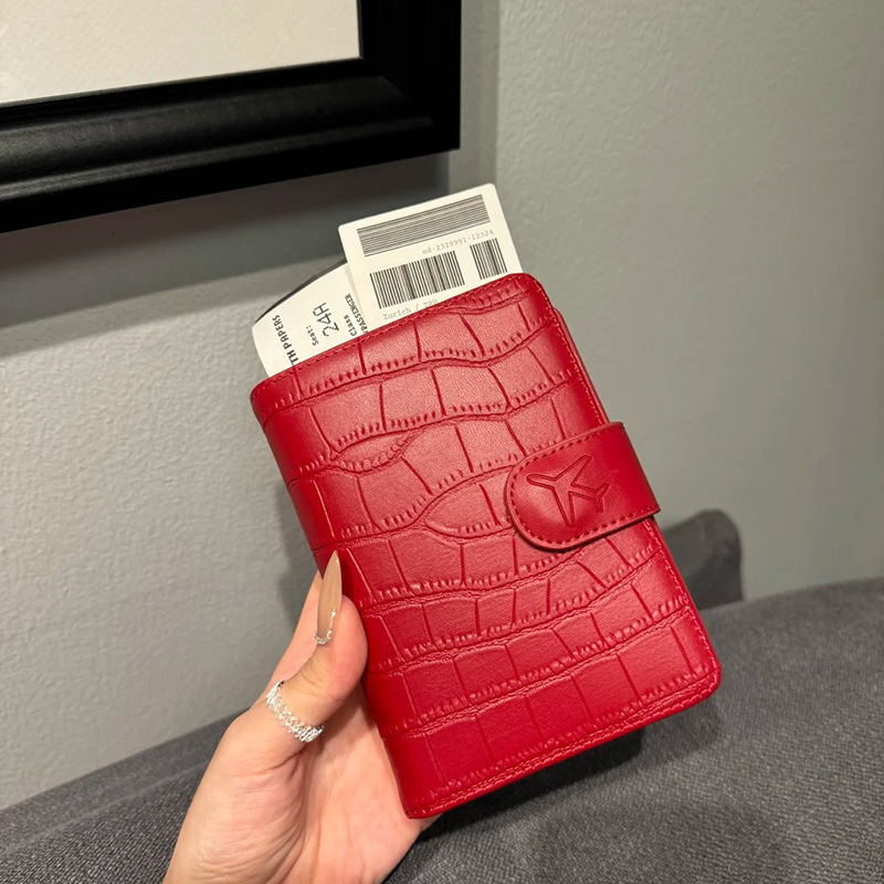 Δερμάτινος φορέας διαβατηρίου και εγγράφων από PU με μοτίβο κροκοδείλου; αντικλοπής; επεκτεινόμενη χωρητικότητα; unisex; για καθημερινή χρήση