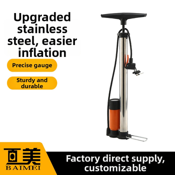 Ručná vzduchová pumpa BM-6138 s manometrom, 700 g, 160 PSI, viacúčelový náustok – pre automobily, elektrické vozidlá, bicykle a basketbalové lopty