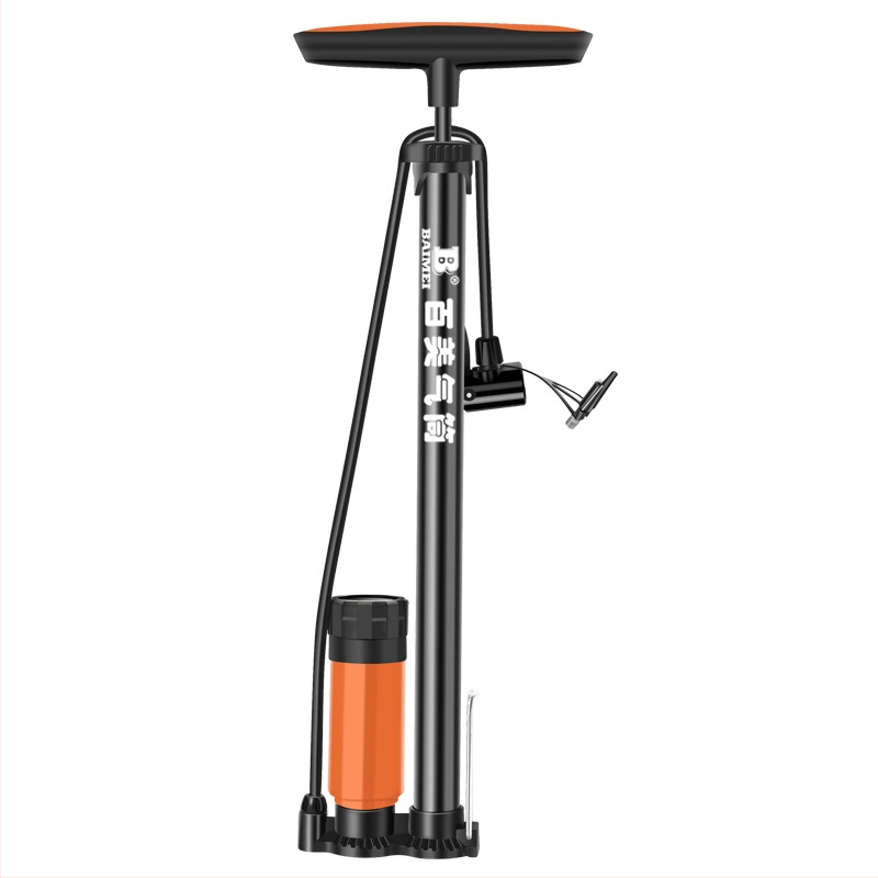Ručná vzduchová pumpa BM-6138 s manometrom, 700 g, 160 PSI, viacúčelový náustok – pre automobily, elektrické vozidlá, bicykle a basketbalové lopty