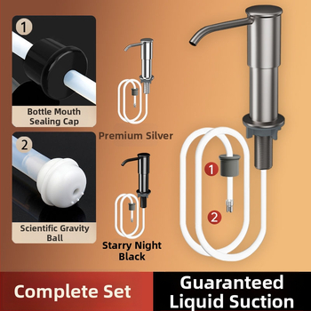 Επεκτειόμενος δοσομετρητής υγρού πλυντηρίου πιάτων για νεροχύτη κουζίνας — ABS, ηλεκτροπλατίωση φινιρίσματος, λειτουργία με χειροκίνητο πάτημα, στυλ ελαφριάς πολυτέλειας