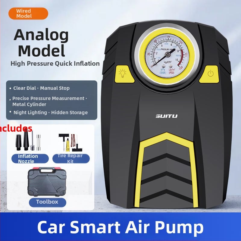 Automobilová pumpa na pneumatiky s digitálnym displejom, 12V, 120W, 25 L/min