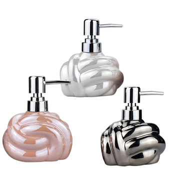 Керамична бутилка за душ гел и дозатор за сапун - едно парче, презареждаема, възможност за печат на лого