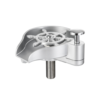 Διπλής λειτουργίας πλυντήριο ποτηριών για νεροχύτη κουζίνας και δοσομετρητής σαπουνιού, με πατητικό μηχανισμό; Υλικά: χαλκός, ανοξείδωτος χάλυβας, πλαστικό; Βάρος: 1 kg; Μοντέρνος μινιμαλιστικός σχεδιασμός