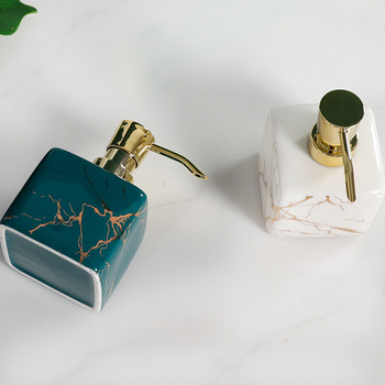 Керамична празна бутилка за дезинфектант за ръце с дозатор, луксозен хотелски стил, скандинавски дизайн