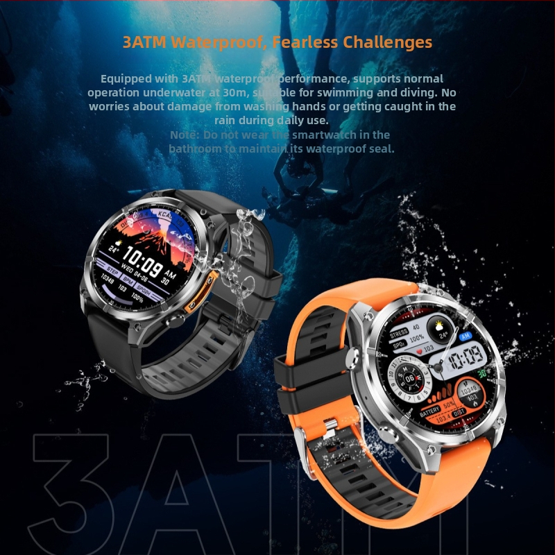 HD300 спортен Bluetooth смарт часовник с AMOLED дисплей, водоустойчив за ежедневна употреба, мониторинг на сърдечната честота и кръвното налягане