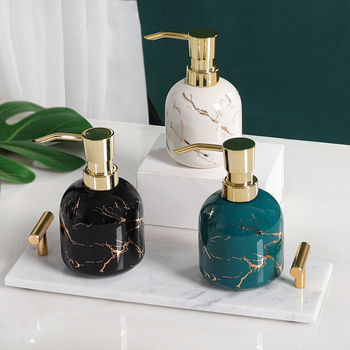 Керамична помпена бутилка за течности - Нордически минималистичен дизайн, за хотелски бани