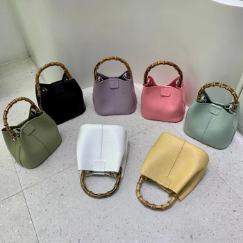 Geantă tip găleată din PU, curea crossbody, stil coreean, buzunare interioare