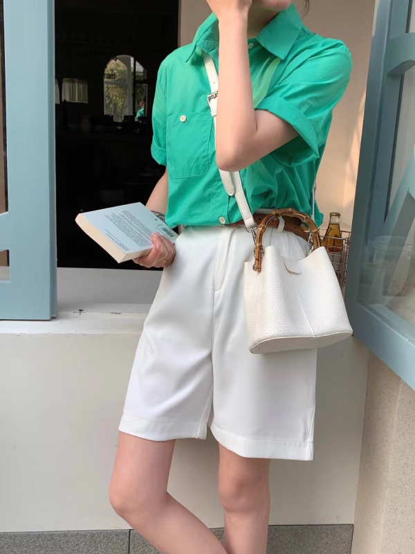 Geantă tip găleată din PU, curea crossbody, stil coreean, buzunare interioare