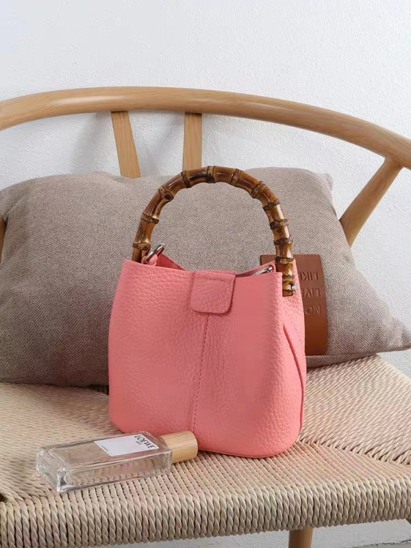 Geantă tip găleată din PU, curea crossbody, stil coreean, buzunare interioare