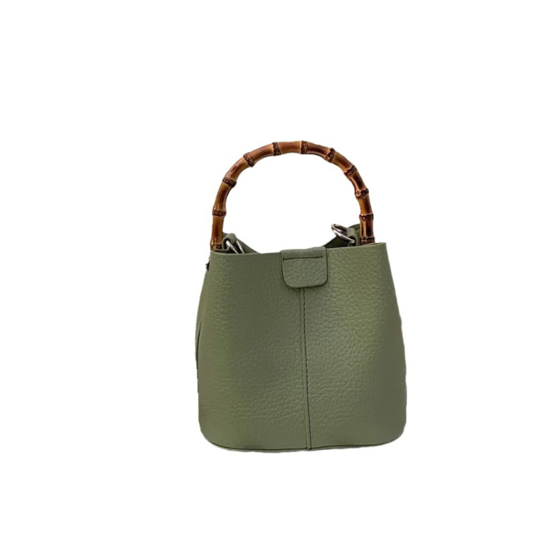Geantă tip găleată din PU, curea crossbody, stil coreean, buzunare interioare