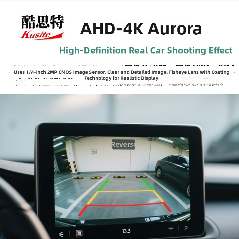 Automobilová spätná kamera do zrkadla pre Android s veľkou obrazovkou, AHD-720p, hviezdne nočné videnie, 180° uhol, napájanie 12V, model Kst-ahd-4k aurora