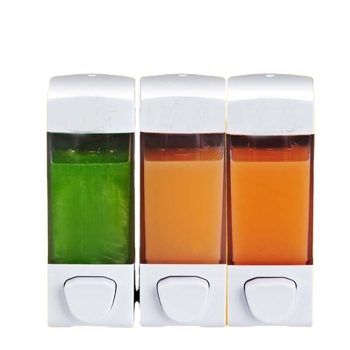 Dorky ABS стенен дозатор за течен сапун, ръчно натискане, за душ гел и шампоан, модерен стил