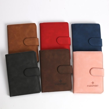 Τσάντα διαβατηρίου με PU δερμάτινο ιμάντα, unisex πολυλειτουργικό πορτοφόλι καρτών, αδιάβροχη και πολύ ελαφριά