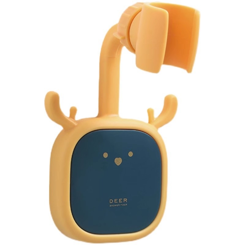 Suport de duș montaj fără găuri — din plastic, suport reglabil pentru cap de duș, stil desene animate, brand Initial Benefit