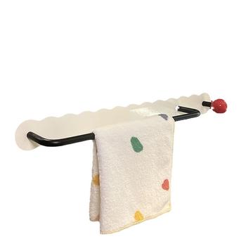 Konis Ράγα Πετσέτας Μπάνιου Τοίχου από Ατσάλι Άνθρακα, Βαμμένη Επιφάνεια, Μονοεπίπεδη, Στυλ Light Luxury