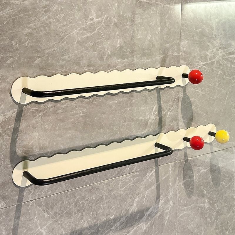 Konis Ράγα Πετσέτας Μπάνιου Τοίχου από Ατσάλι Άνθρακα, Βαμμένη Επιφάνεια, Μονοεπίπεδη, Στυλ Light Luxury