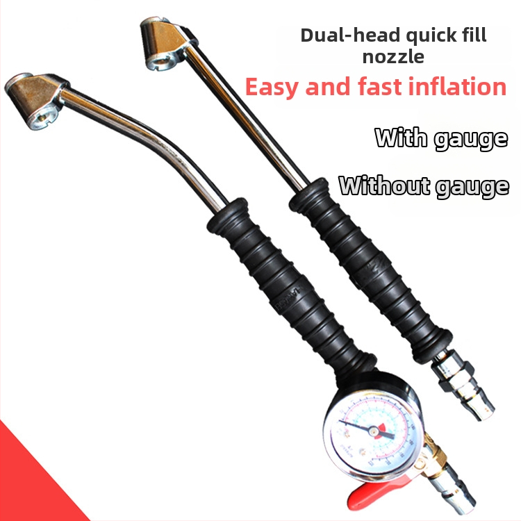 Pomôcka na nafúkanie pneumatík s oceľovo-plastovým telom, tlak 220, presnosť 0,02, zobrazenie viacerých jednotiek