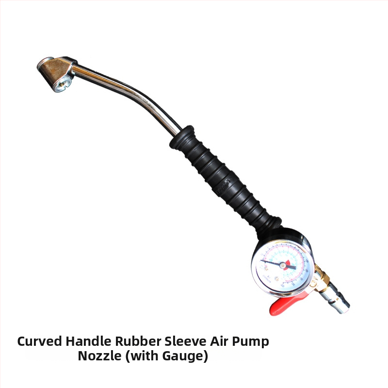 Pomôcka na nafúkanie pneumatík s oceľovo-plastovým telom, tlak 220, presnosť 0,02, zobrazenie viacerých jednotiek