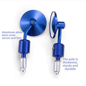 Motorkerékpár visszapillantó tükre – kerek retro stílus, CNC alumínium ötvözet, nagy látómező, márka Ming yang zhengmo