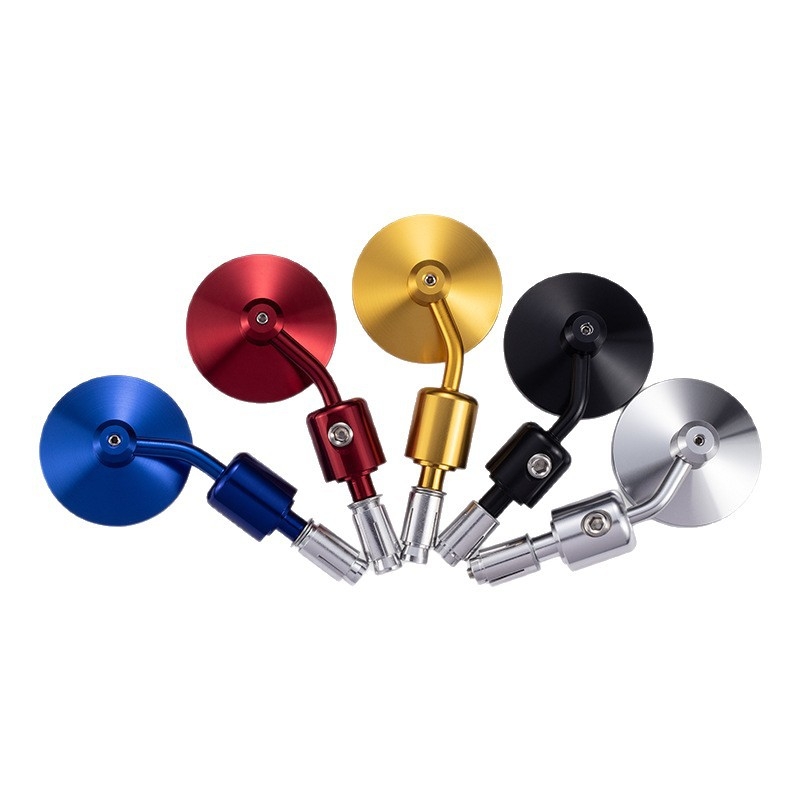 Motorkerékpár visszapillantó tükre – kerek retro stílus, CNC alumínium ötvözet, nagy látómező, márka Ming yang zhengmo