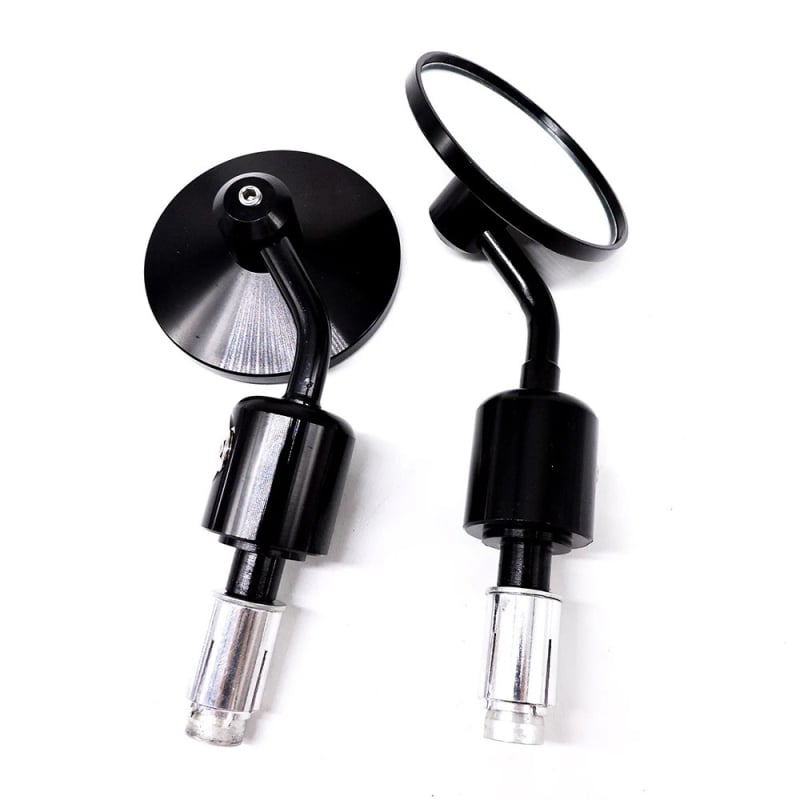 Motorkerékpár visszapillantó tükre – kerek retro stílus, CNC alumínium ötvözet, nagy látómező, márka Ming yang zhengmo