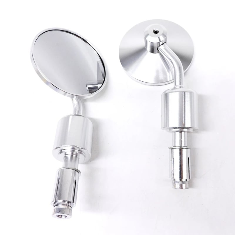 Motorkerékpár visszapillantó tükre – kerek retro stílus, CNC alumínium ötvözet, nagy látómező, márka Ming yang zhengmo