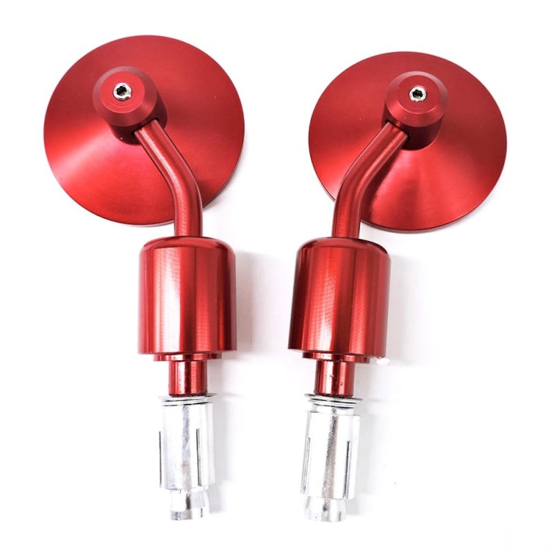 Motorkerékpár visszapillantó tükre – kerek retro stílus, CNC alumínium ötvözet, nagy látómező, márka Ming yang zhengmo