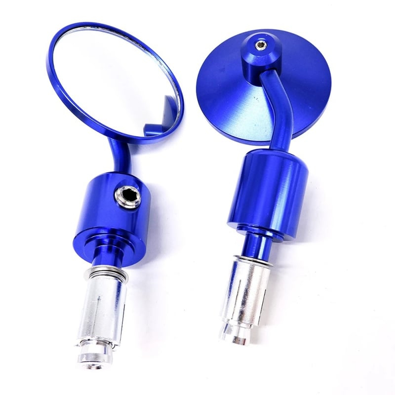 Motorkerékpár visszapillantó tükre – kerek retro stílus, CNC alumínium ötvözet, nagy látómező, márka Ming yang zhengmo