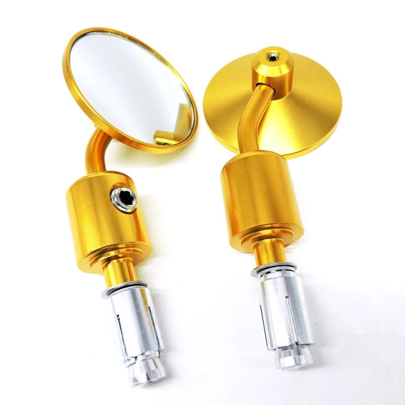 Motorkerékpár visszapillantó tükre – kerek retro stílus, CNC alumínium ötvözet, nagy látómező, márka Ming yang zhengmo