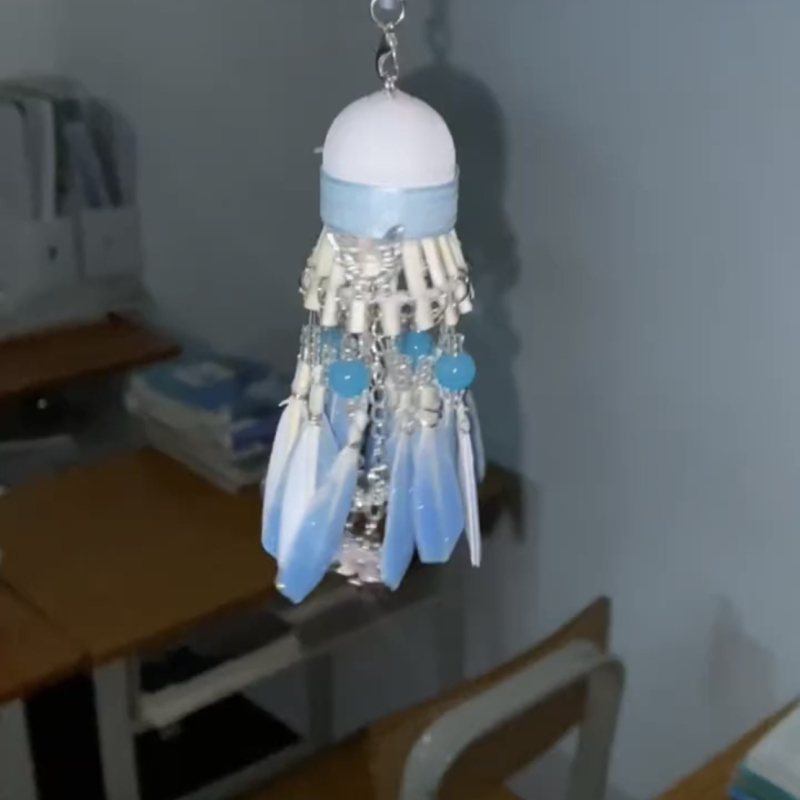 DIY privjesak za ruksak - fantastičan leptir, obojena plastika i smola, cvjetni uzorak, korejski stil