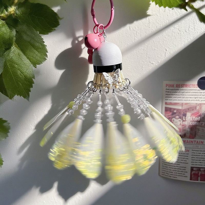 DIY privjesak za ruksak - fantastičan leptir, obojena plastika i smola, cvjetni uzorak, korejski stil