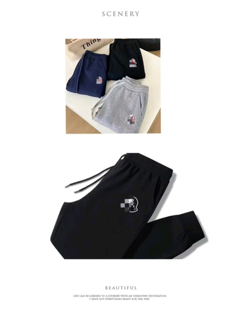 Бродирани памучни дълги панталони със средно висока талия и свободна кройка