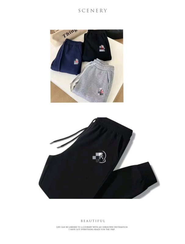 Бродирани памучни дълги панталони със средно висока талия и свободна кройка