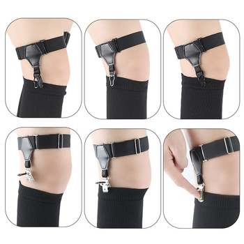 Garter pojas s dvije klipse za čarape i neklizajućim prstenima za bedro, podesiva duljina, jaka elastičnost, materiijali: Lycra zlitina, premazano željezo, nylon, PU koža