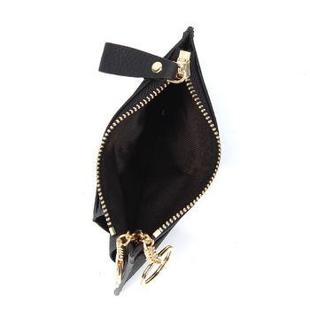 Valódi bőr kártyatartó, Nagy kapacitású kártyatartó, 1 hajtásos pénztárca, Poliészter bélés, Egyszerű mintázat