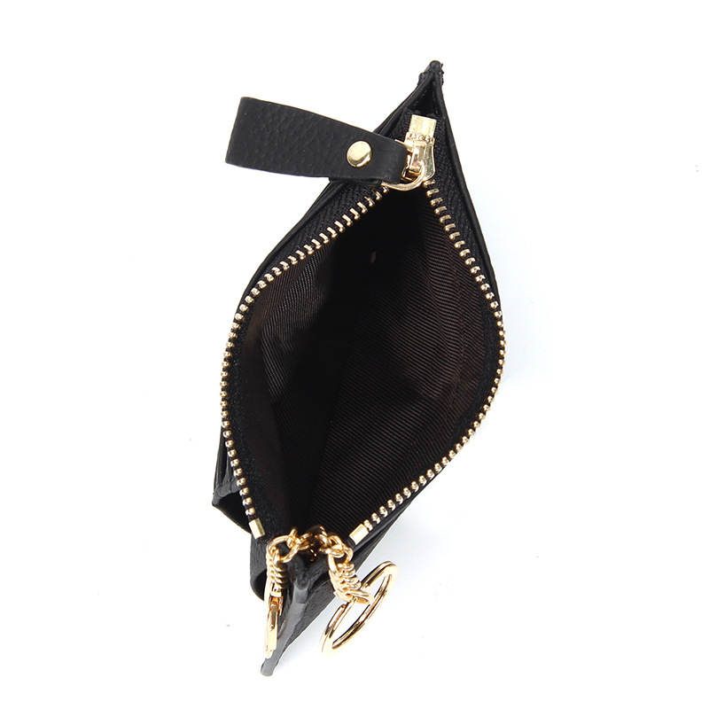 Valódi bőr kártyatartó, Nagy kapacitású kártyatartó, 1 hajtásos pénztárca, Poliészter bélés, Egyszerű mintázat