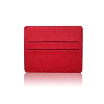 Θήκη καρτών από PU δέρμα, μονόχρωμο σχέδιο, υπερλεπτή, με μεγάλη χωρητικότητα, 1 πτύχωση, στυλ επιχειρηματικής μετακίνησης