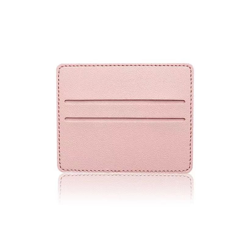 Θήκη καρτών από PU δέρμα, μονόχρωμο σχέδιο, υπερλεπτή, με μεγάλη χωρητικότητα, 1 πτύχωση, στυλ επιχειρηματικής μετακίνησης