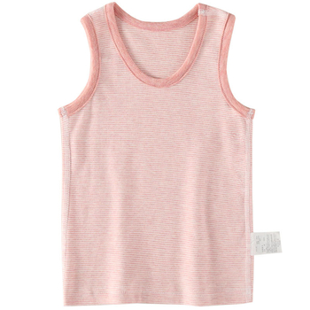 Детски памучен безръкав потник за вътрешно облекло, кръгло деколте, 100% памук, за деца 3–8 г, пролет и есен, основен слой
