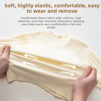 Zīdaiņu pavasara-rudens komplekts no 95% kokvilnas, universāls, garām piedurknēm tops un garas bikses, saglabā siltumu