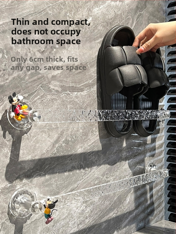 Vannitoa susside riiul seinale imava paigaldusega, plastikust, üks korrus, kerge luksusstiil.