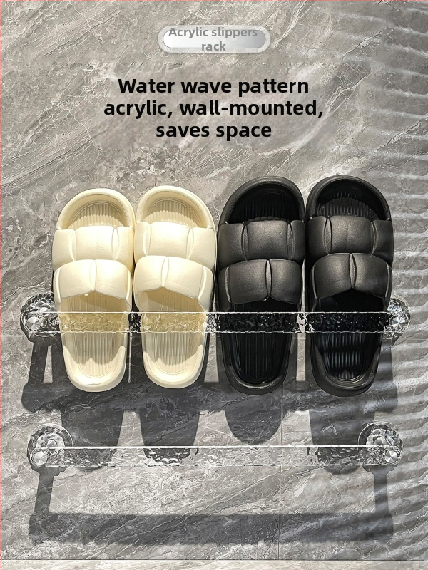 Vannitoa susside riiul seinale imava paigaldusega, plastikust, üks korrus, kerge luksusstiil.